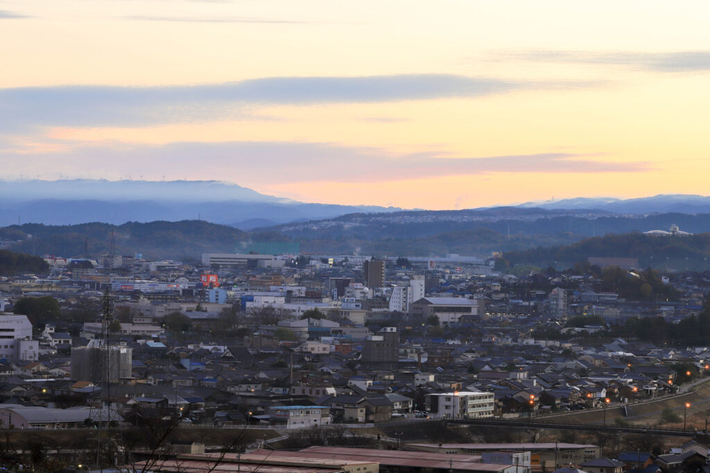 三重県名張市　高台からの眺め